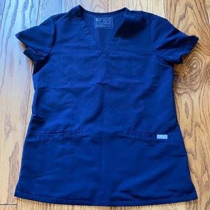 Figs Navy blue scrub top